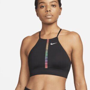 Nike Women’s Indy Rainbow Ladder Sports Bra Black/Rainbow XS (Sku A28)